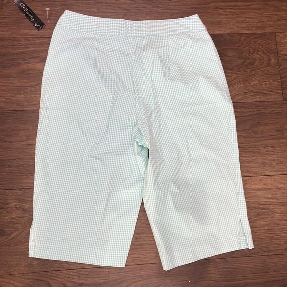 Pantology Blue & White Cotton/Spandex cuffed Women Capri Pants NEW SZ 8 - Picture 11 of 13